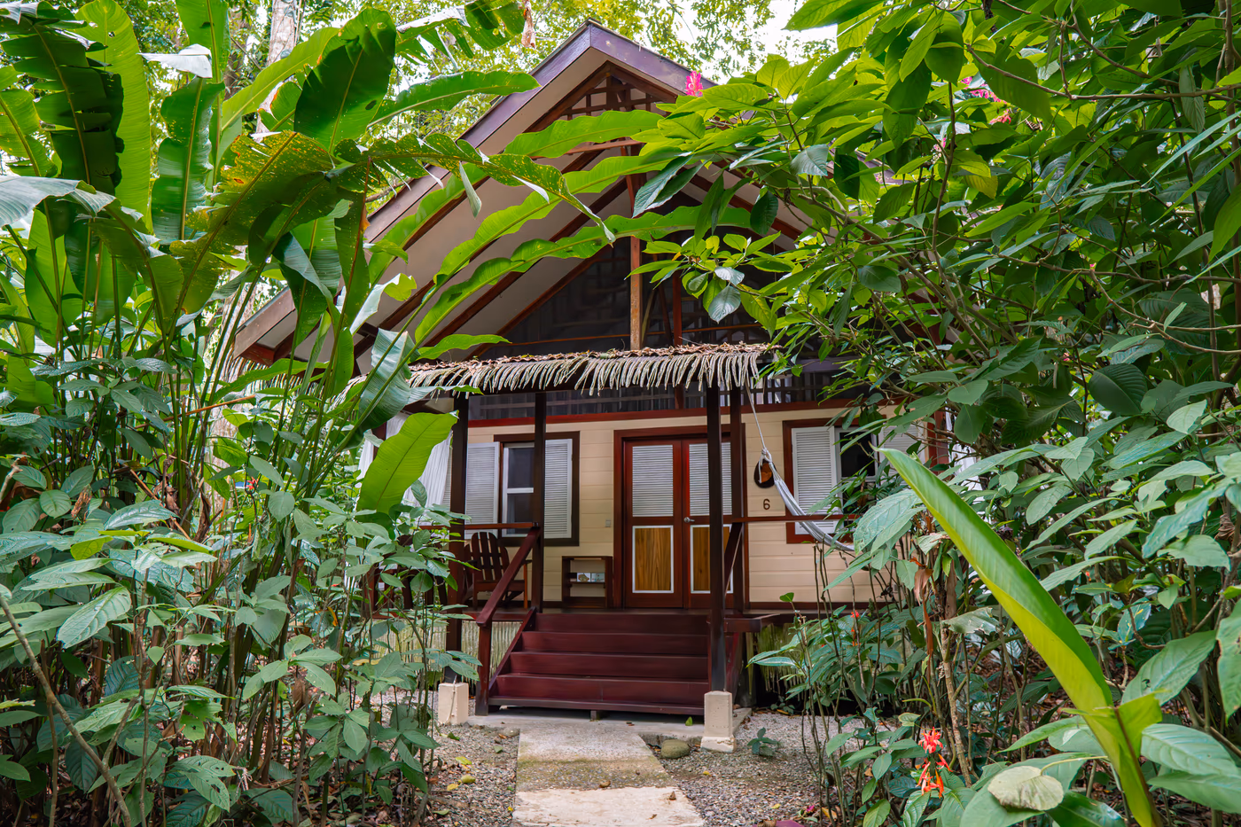 Family Bungalow exterior, nestled in the garden