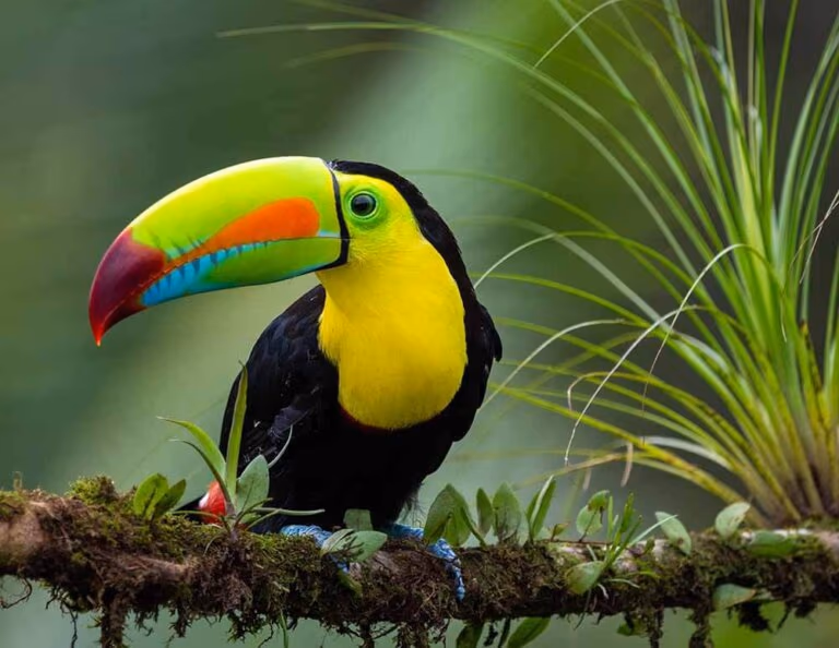 Keel-billed toucan spotted on a birdwatching tour