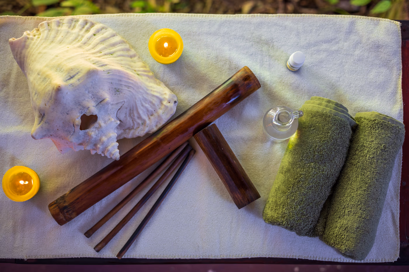 Candles and ambiance at Spa Namuwoki